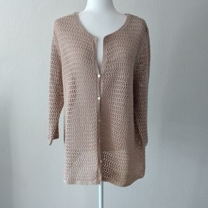 Eddie Bauer Eyelet Knit Cárdigan Size 2X